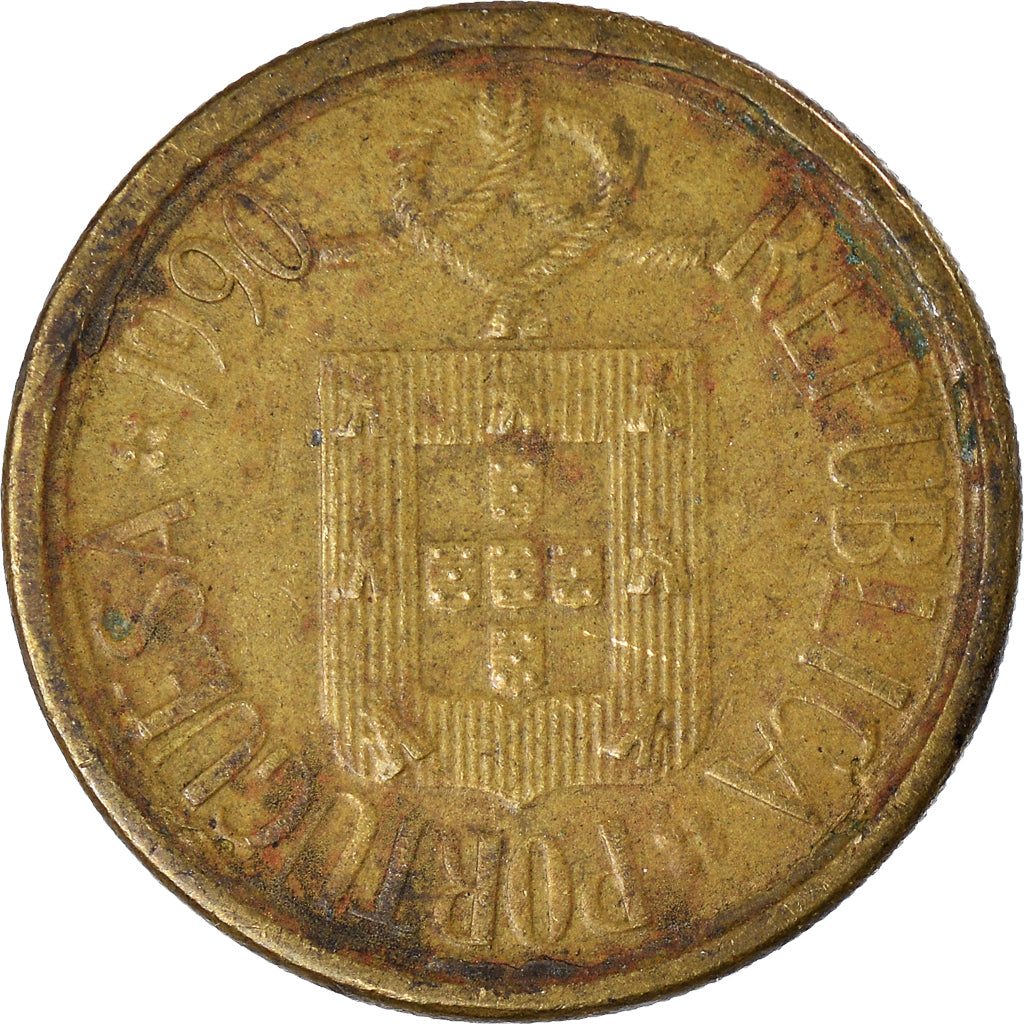 Moneta, Portogallo, 10 Escudos, 1990