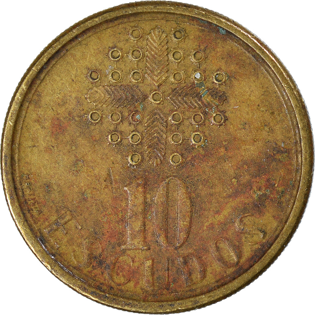 Moneta, Portogallo, 10 Escudos, 1990