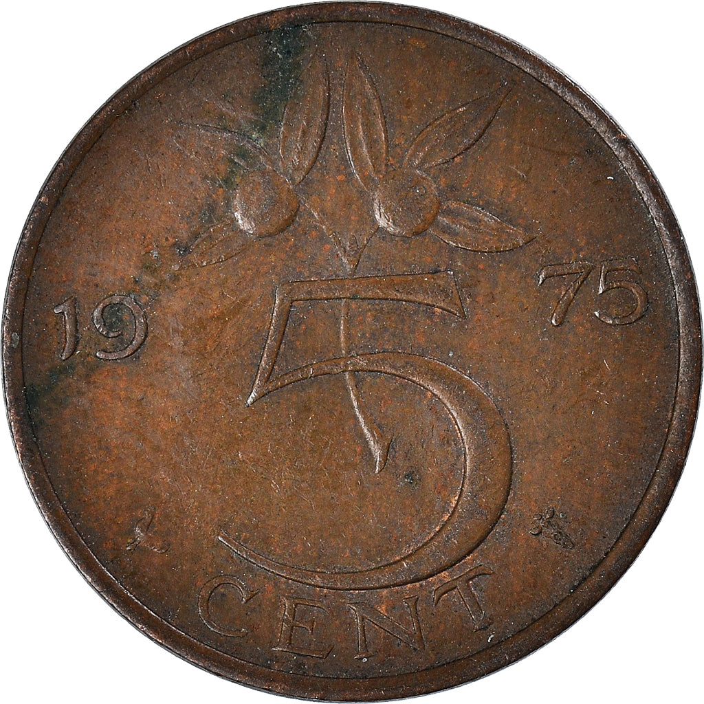 Moneda, Países Bajos, 5 Cents, 1975