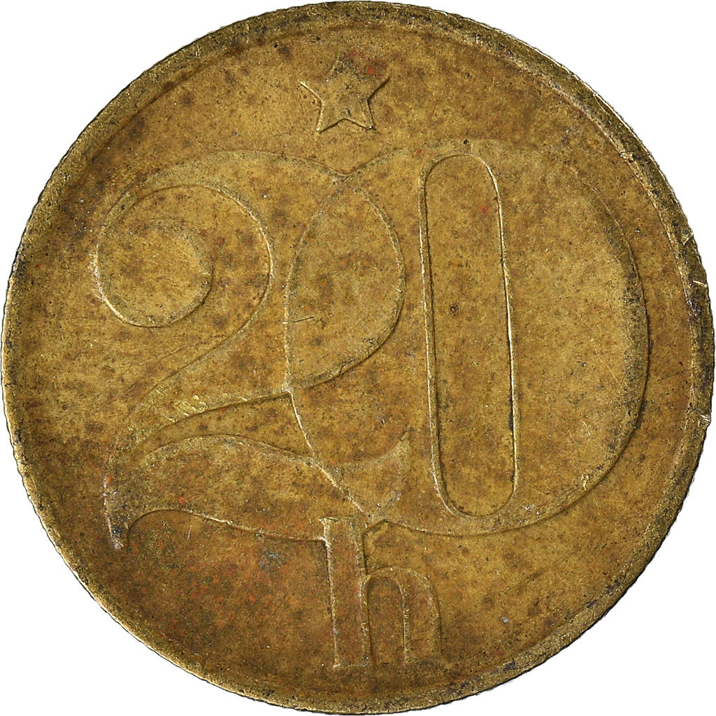 Münze, Tschechoslowakei, 20 Haleru, 1976