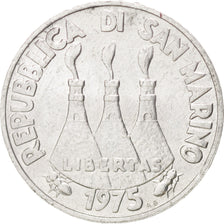 SAN MARINO, Lira, 1975, KM #40, MS(63), Aluminum, 0.62