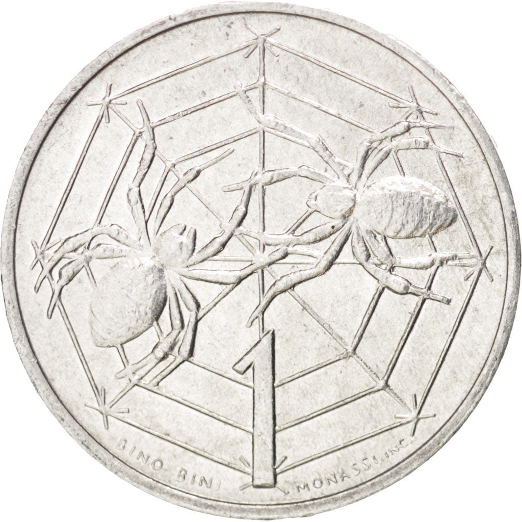 SAN MARINO, Lira, 1975, KM #40, MS(63), Aluminum, 0.62
