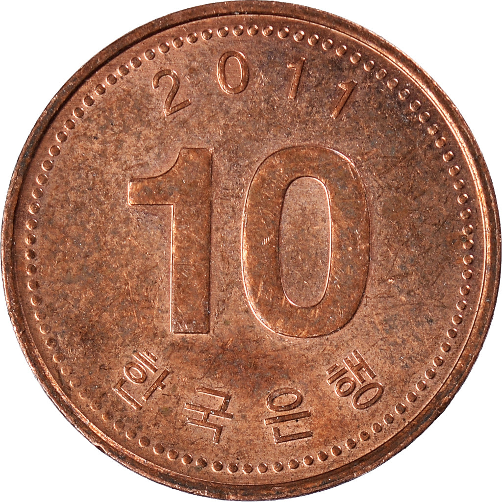 Munten, KOREA - ZUID, 10 Won, 2011