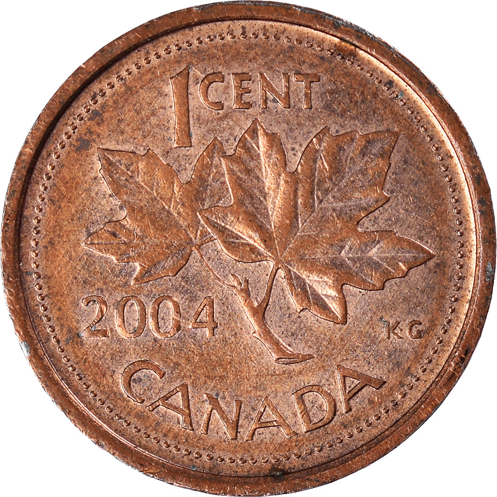 Moneda, Canadá, Cent, 2004
