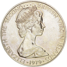 BRITISH VIRGIN ISLANDS, 25 Cents, 1979, Franklin Mint, KM #4, AU(55-58),...