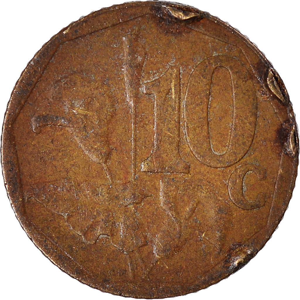 Coin, South Africa, 10 Cents, 2000