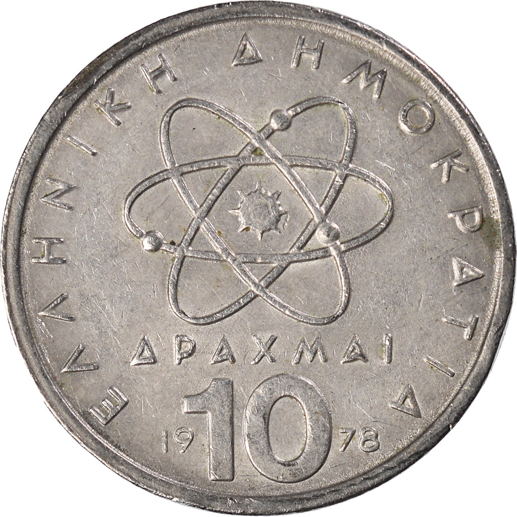 Moneda, Grecia, 10 Drachmai, 1978