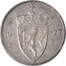 Moneta, Norvegia, 50 Öre, 1977