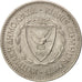 CYPRUS, 50 Mils, 1980, KM #41, AU(55-58), Copper-Nickel, 23.6, 5.72