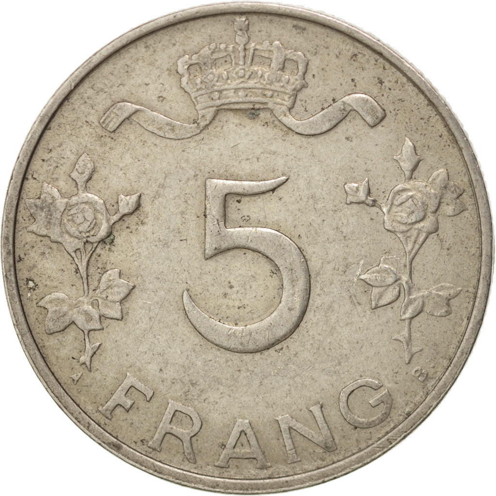 Münze, Luxemburg, Charlotte, 5 Francs, 1949, SS, Copper-nickel, KM:50