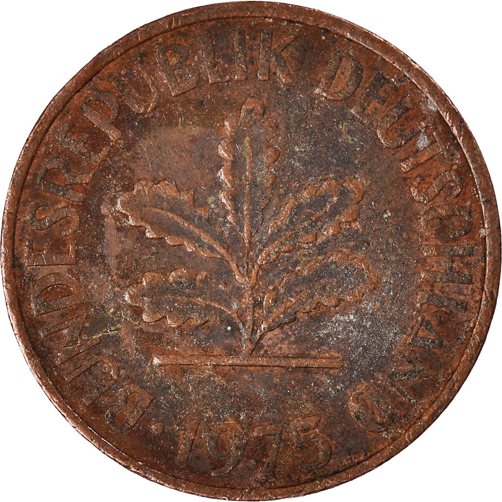 Moneta, GERMANIA - REPUBBLICA FEDERALE, 2 Pfennig, 1975