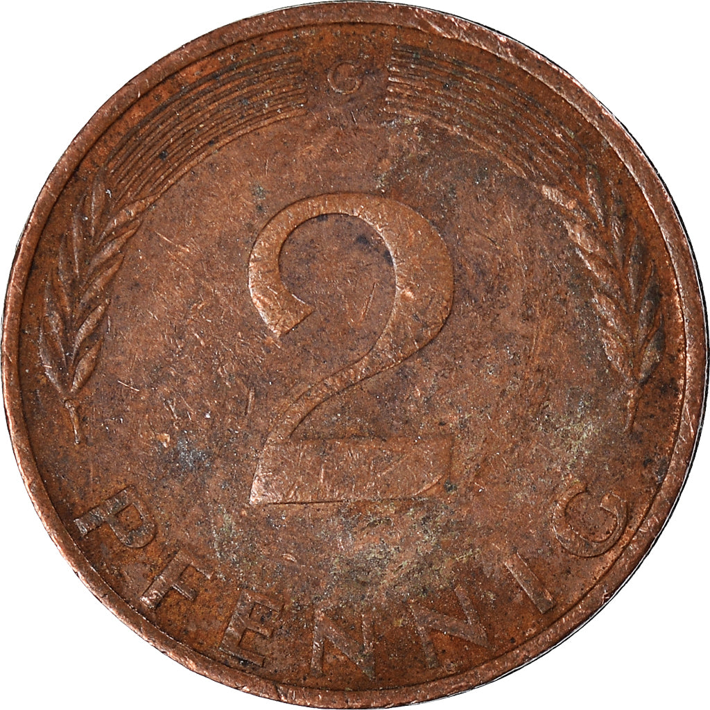 Moneta, GERMANIA - REPUBBLICA FEDERALE, 2 Pfennig, 1975