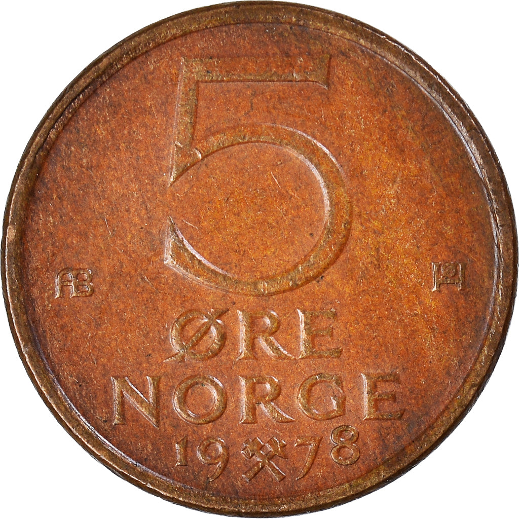 Moeda, Noruega, 5 Öre, 1978