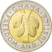 GHANA, 100 Cedis, 1999, KM #32, MS(63), Bi-Metallic, 26, 6.56