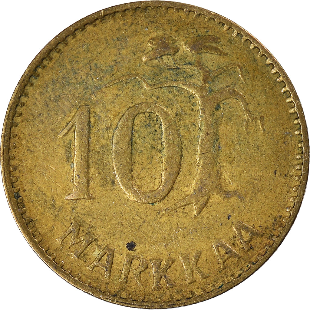 Moneda, Finlandia, 10 Markkaa, 1953