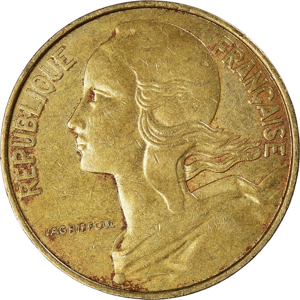 Moeda, França, 10 Centimes, 1987
