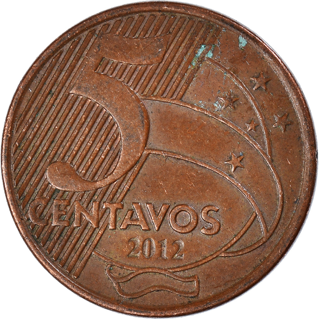 Coin, Brazil, 5 Centavos, 2012