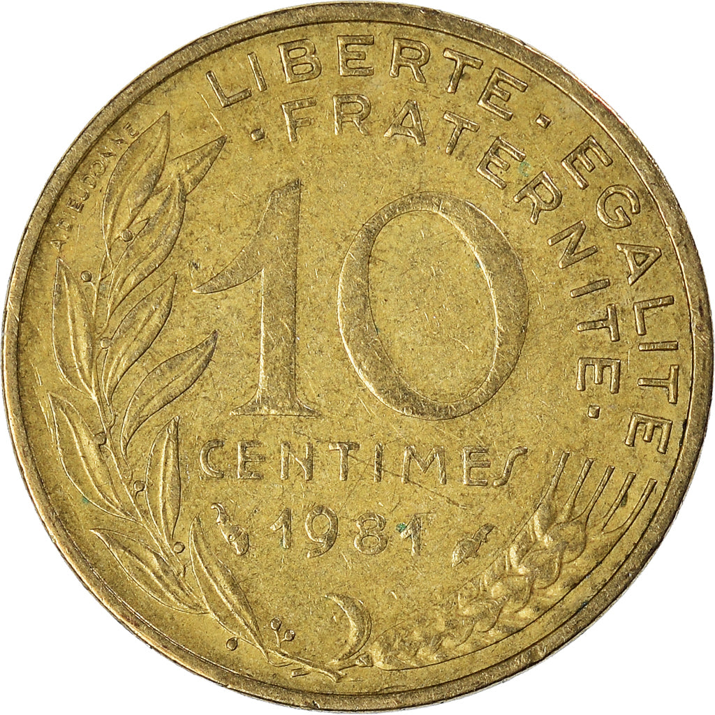 Munten, Frankrijk, 10 Centimes, 1981