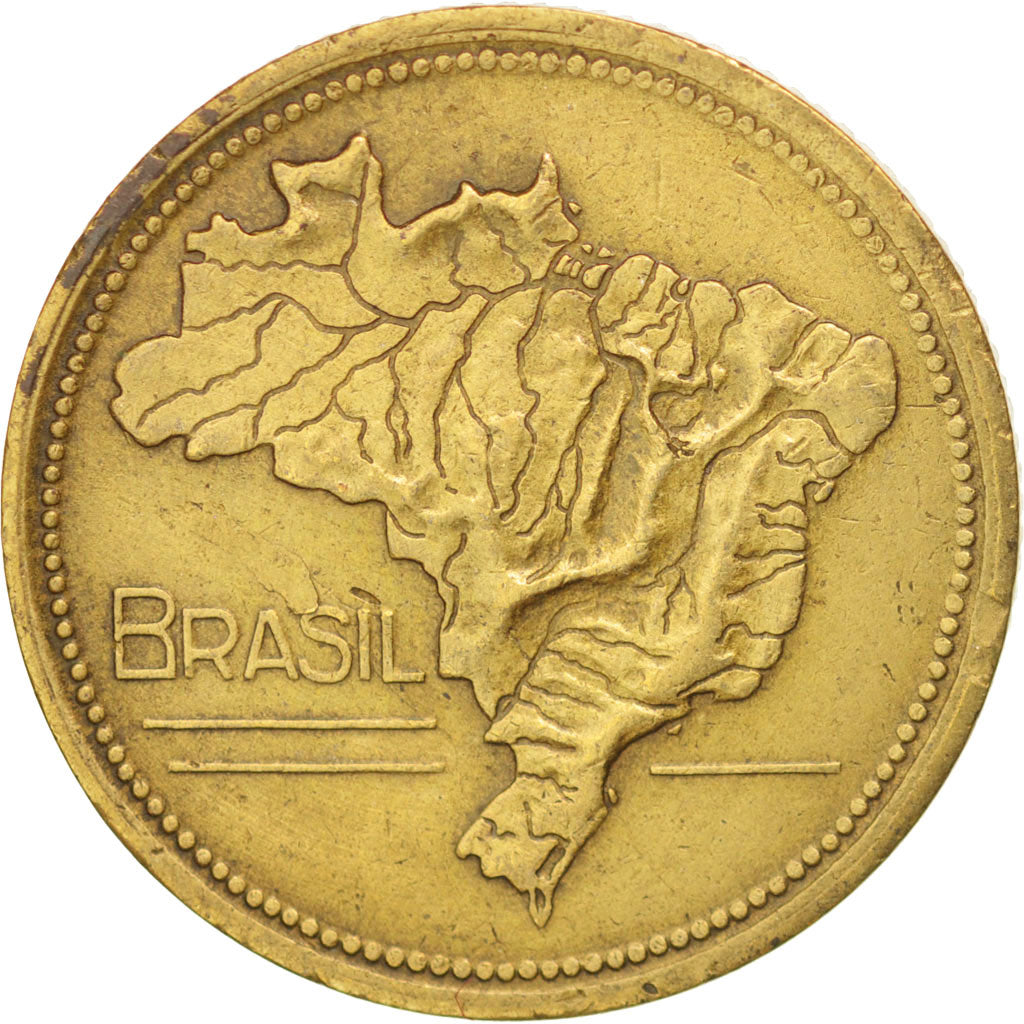 BRAZIL, Cruzeiro, 1949, KM #558, EF(40-45), Aluminum-Bronze, 22.9, 7.05