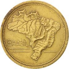 BRAZIL, Cruzeiro, 1949, KM #558, EF(40-45), Aluminum-Bronze, 22.9, 7.05