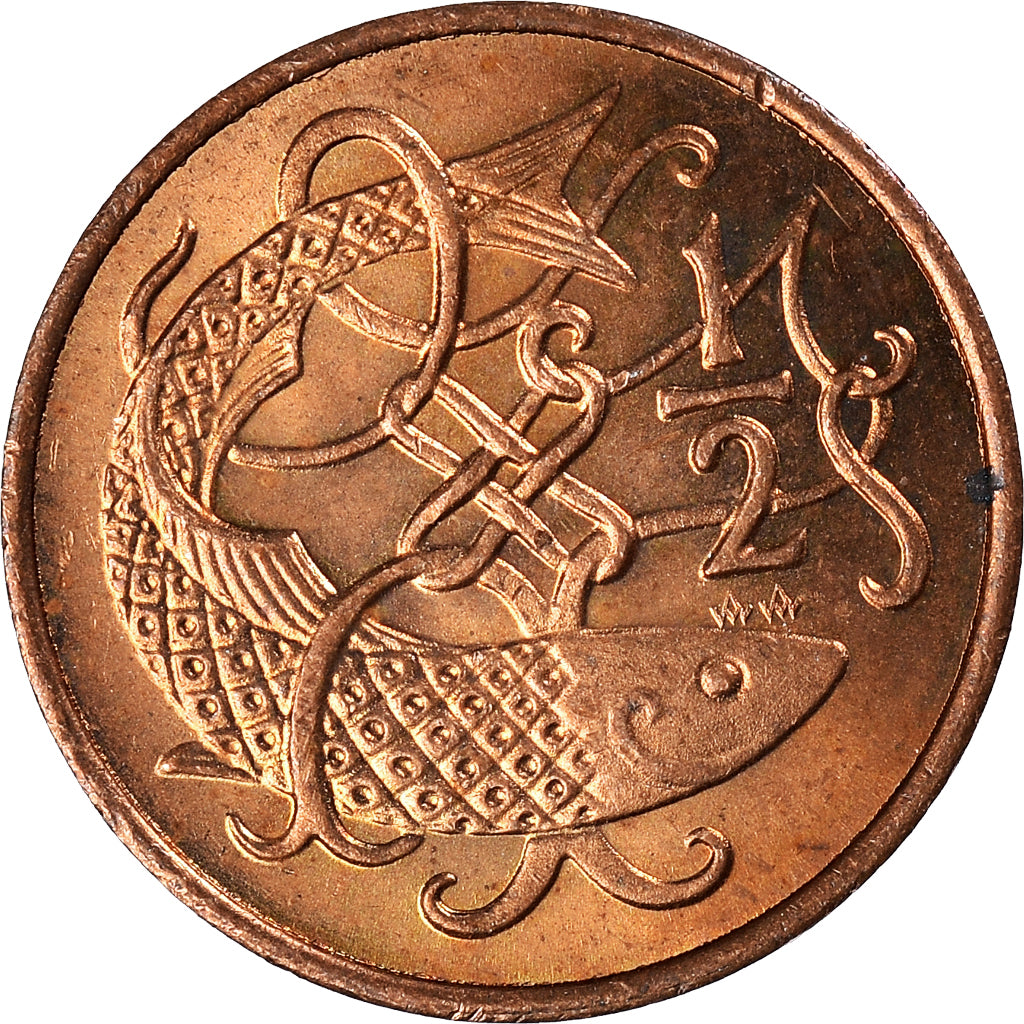 Moneda, Isla de Man, 1/2 Penny, 1983