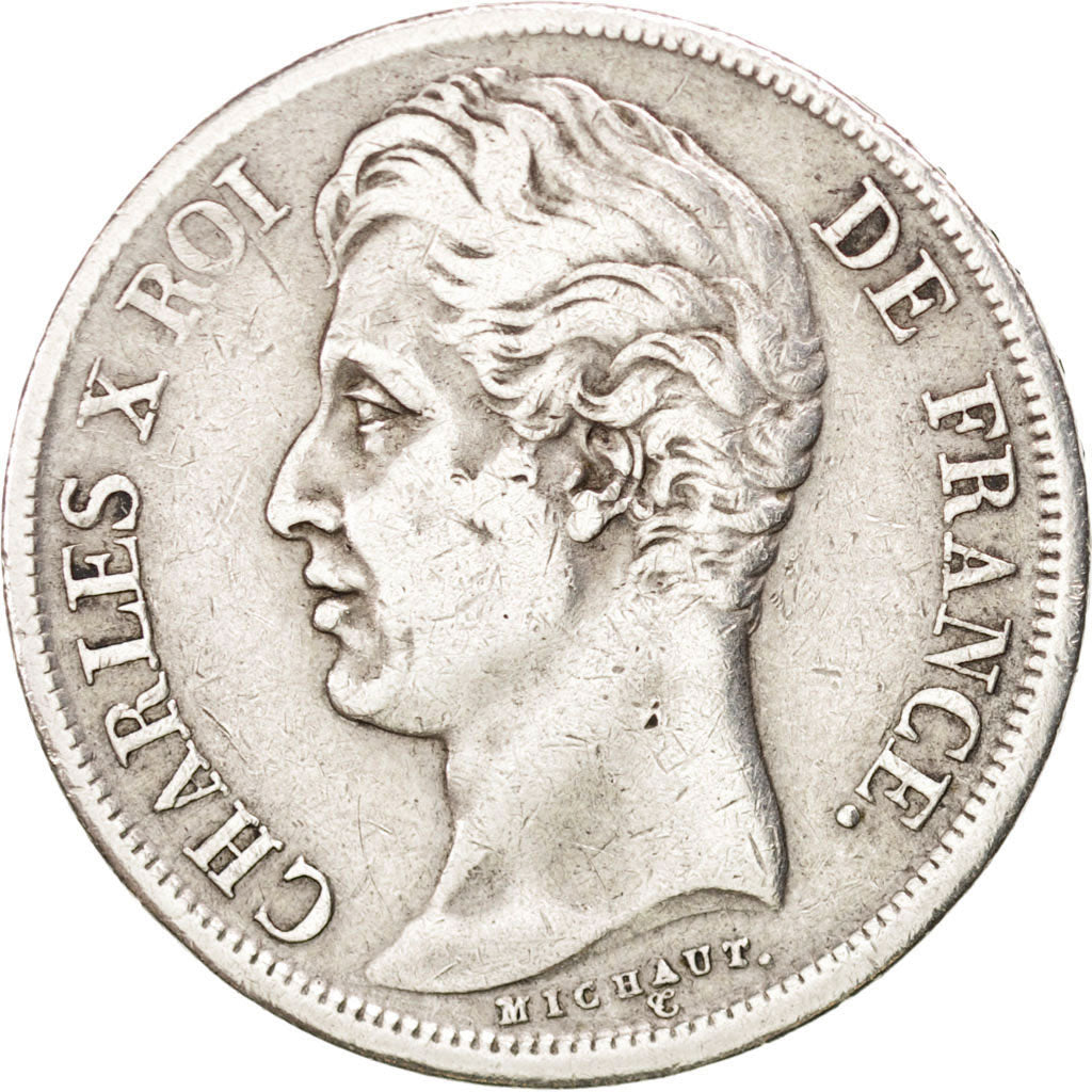 Charles X, 2 Francs 1827 W, Lille, KM 725.13