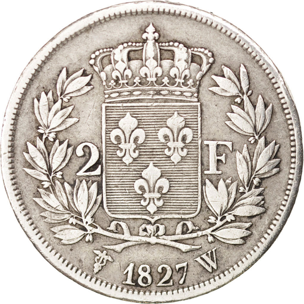 Charles X, 2 Francs 1827 W, Lille, KM 725.13
