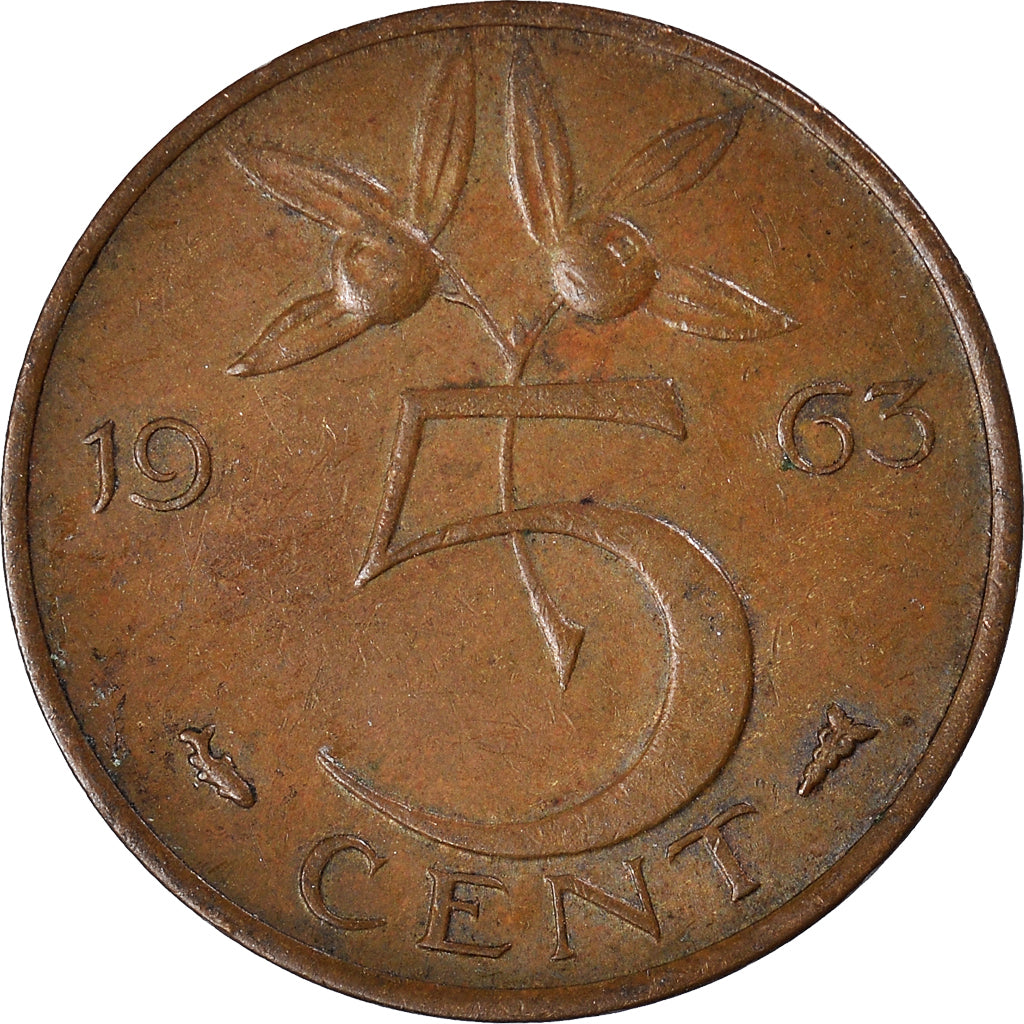 Moneta, Holandia, 5 Cents, 1963
