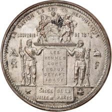 France, Medal, Siège de la Ville de Paris, History, 1870, EF(40-45), Silvered