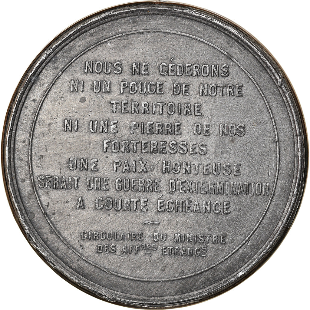 France, Medal, Siège de la Ville de Paris, History, 1870, EF(40-45), Silvered