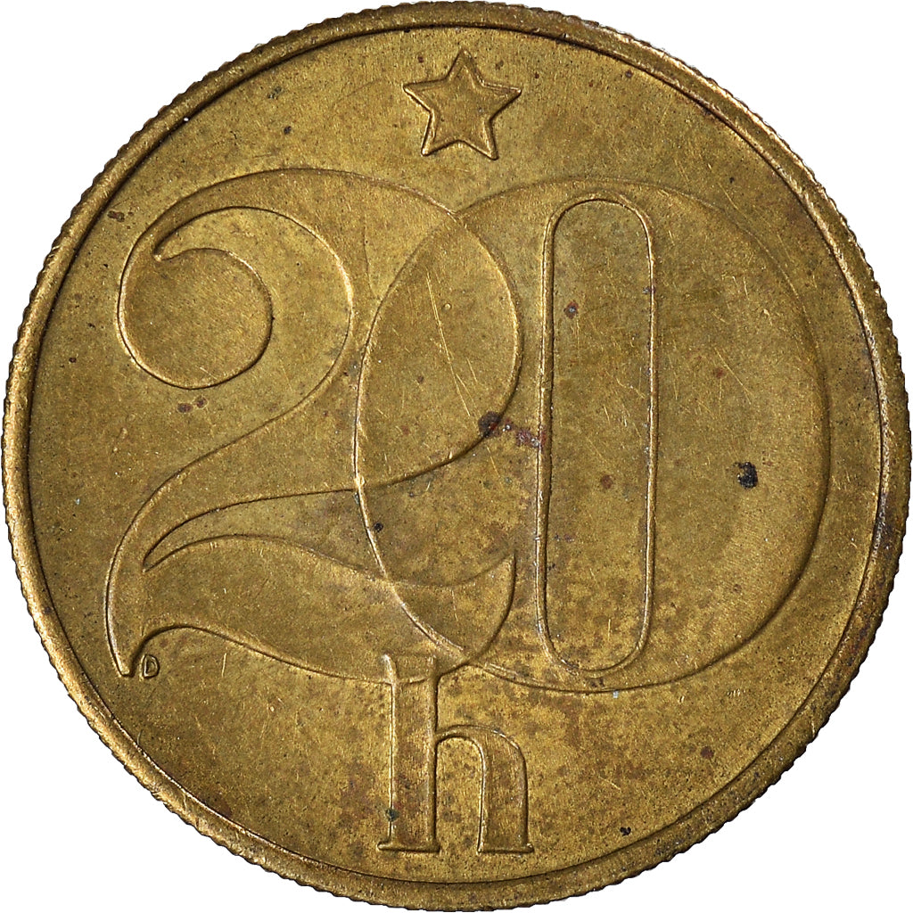 Münze, Tschechoslowakei, 20 Haleru, 1990
