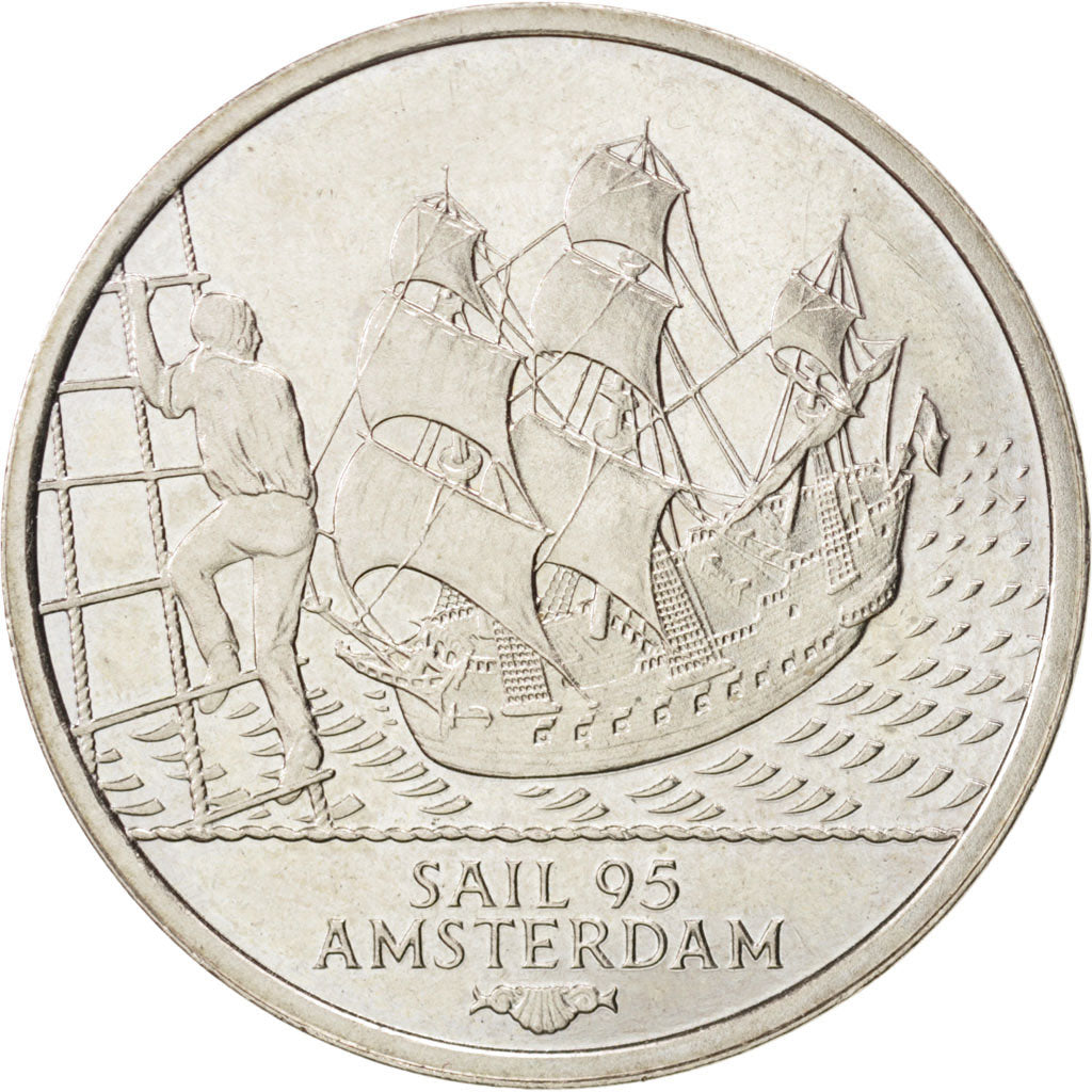 Coin, Netherlands, Beatrix, 2 ECU, 1995, MS(63), Copper-nickel, KM:94