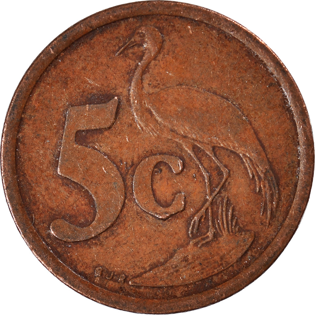 Moeda, África do Sul, 5 Cents, 1997
