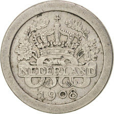 NETHERLANDS, 5 Cents, 1908, KM #137, EF(40-45), Copper-Nickel, 12, 4.55