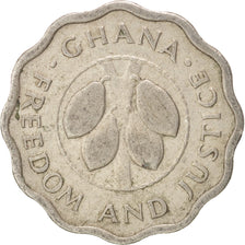 Coin, Ghana, 2-1/2 Pesewas, 1967, EF(40-45), Copper-nickel, KM:14