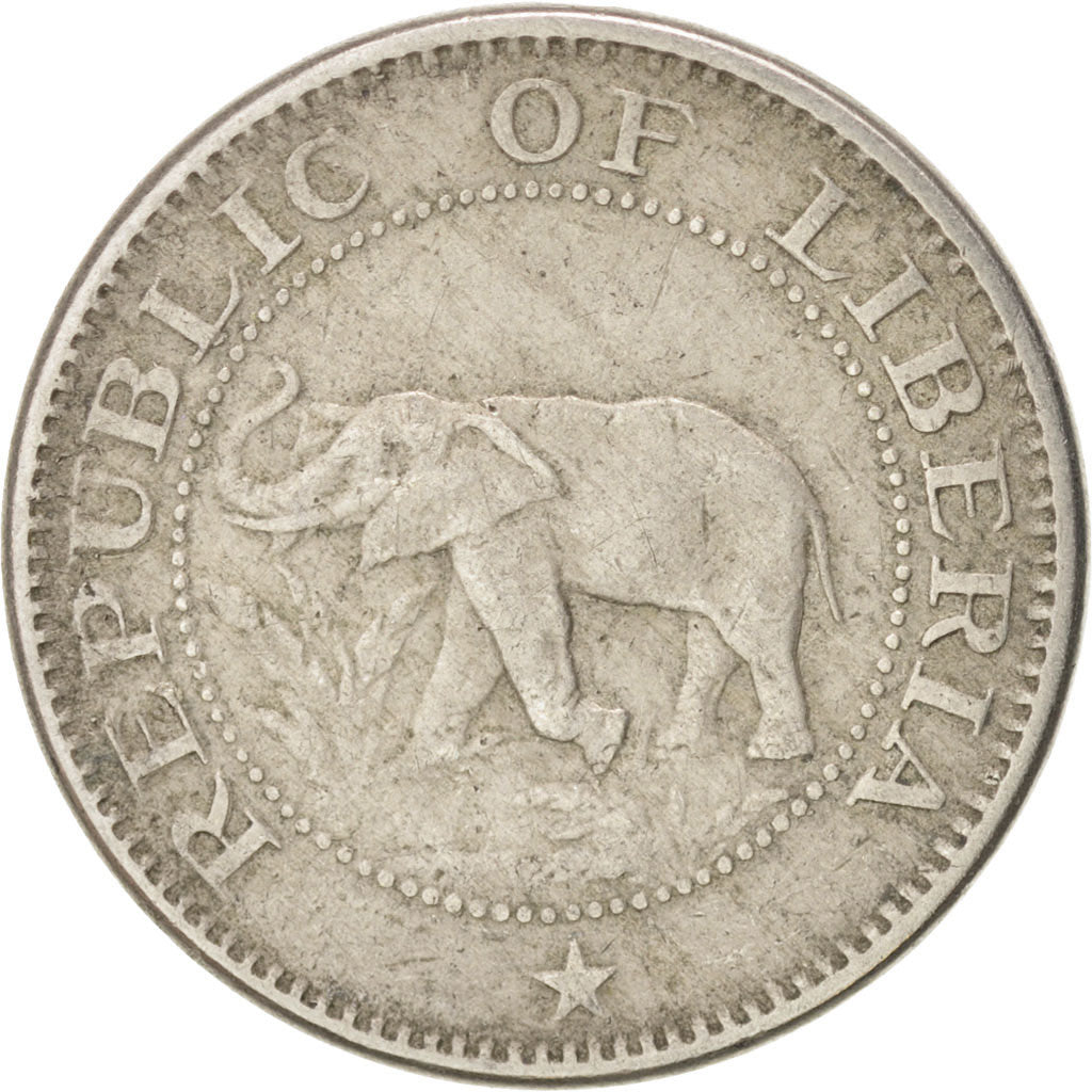 LIBERIA, 5 Cents, 1961, KM #14, EF(40-45), Copper-Nickel, 20, 4.11