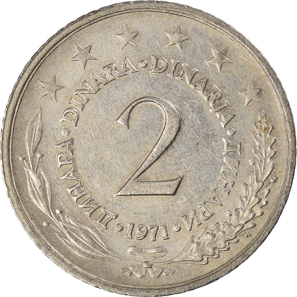 Coin, Yugoslavia, 2 Dinara, 1971