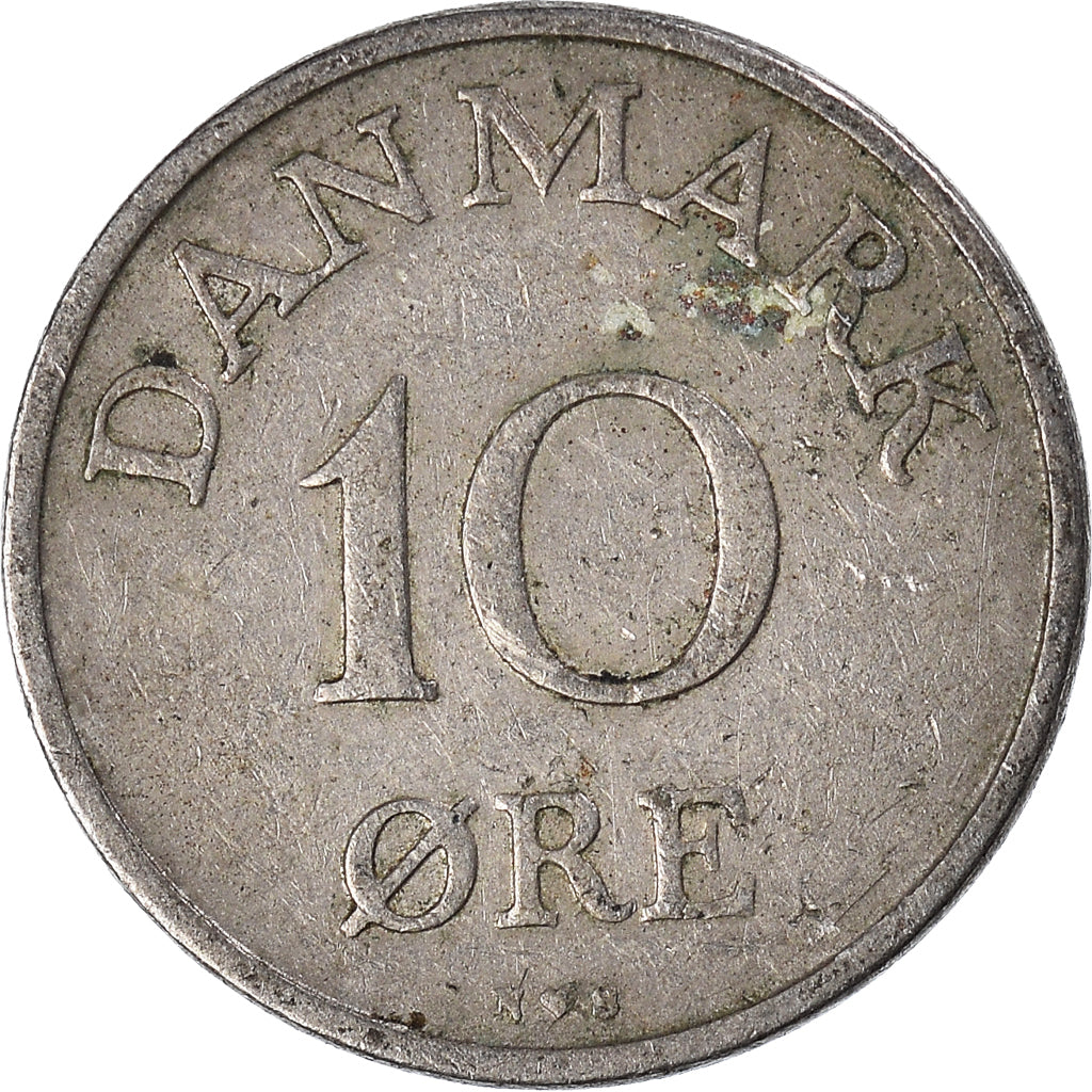 Monnaie, Danemark, 10 Öre, 1954