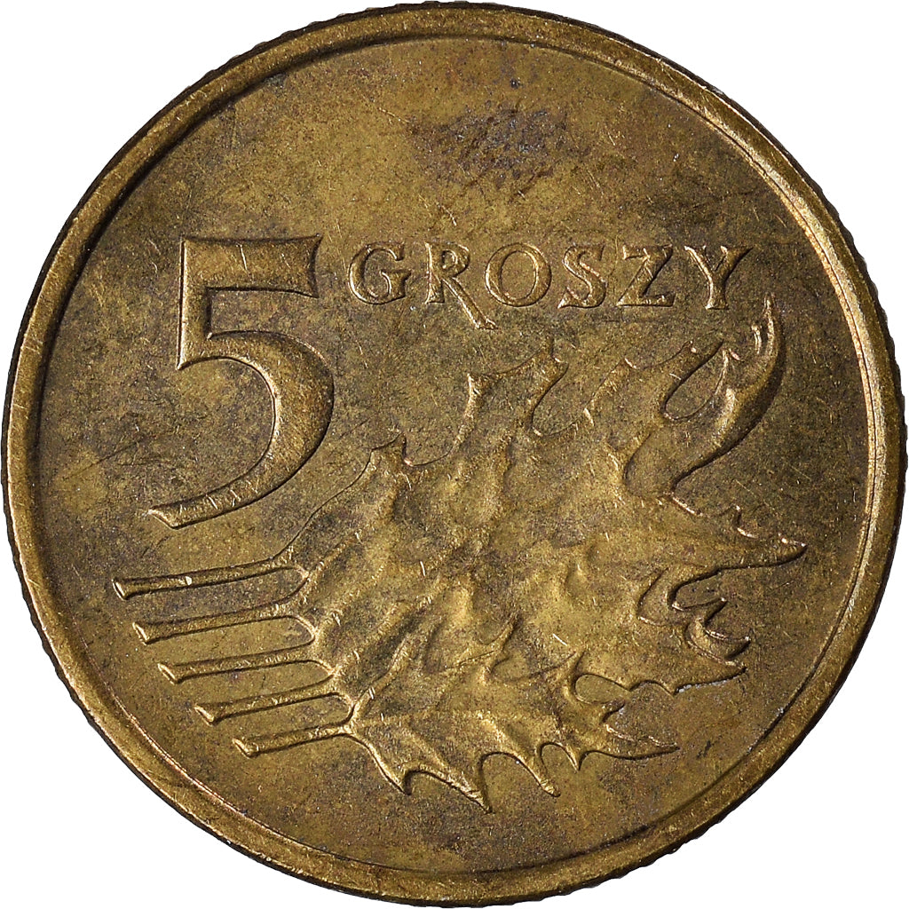 Moneda, Polonia, 5 Groszy, 2003