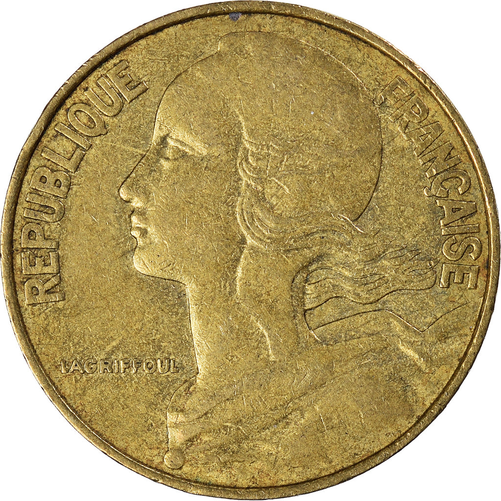 Moneta, Francja, 20 Centimes, 1977