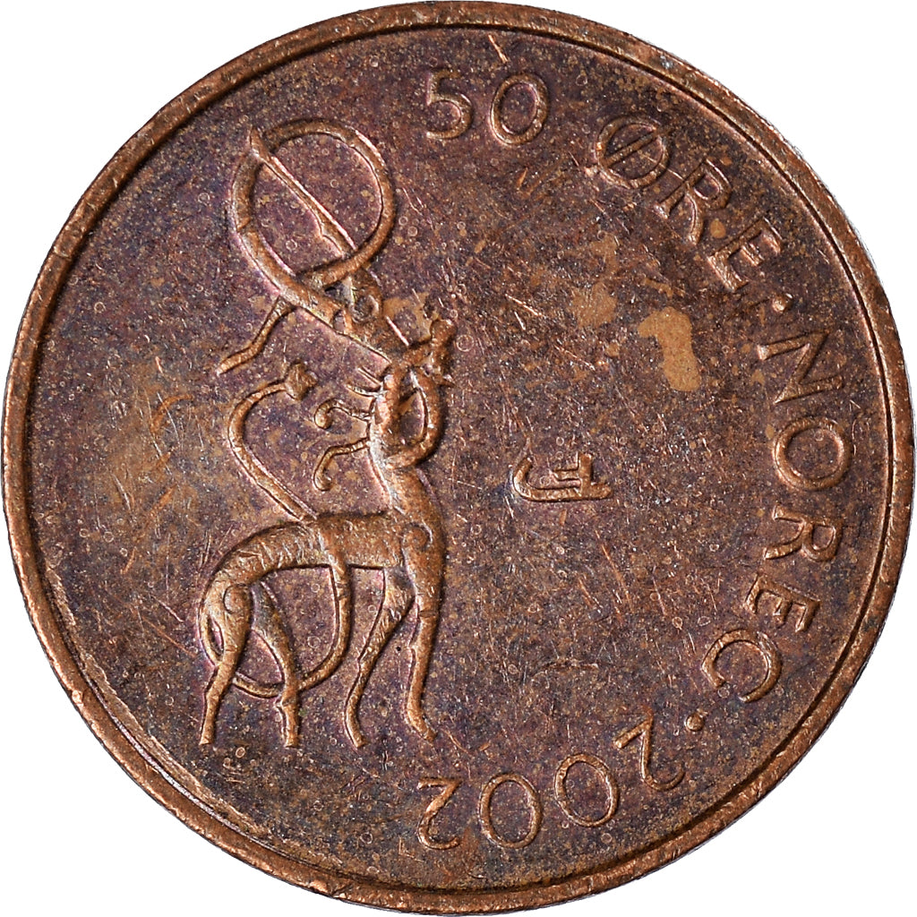 Moeda, Noruega, 50 Öre, 2002