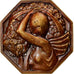 Francja, Medal, Art Déco, Femme aux Fleurs, Sztuka i Kultura, Turin, AU(50-53)