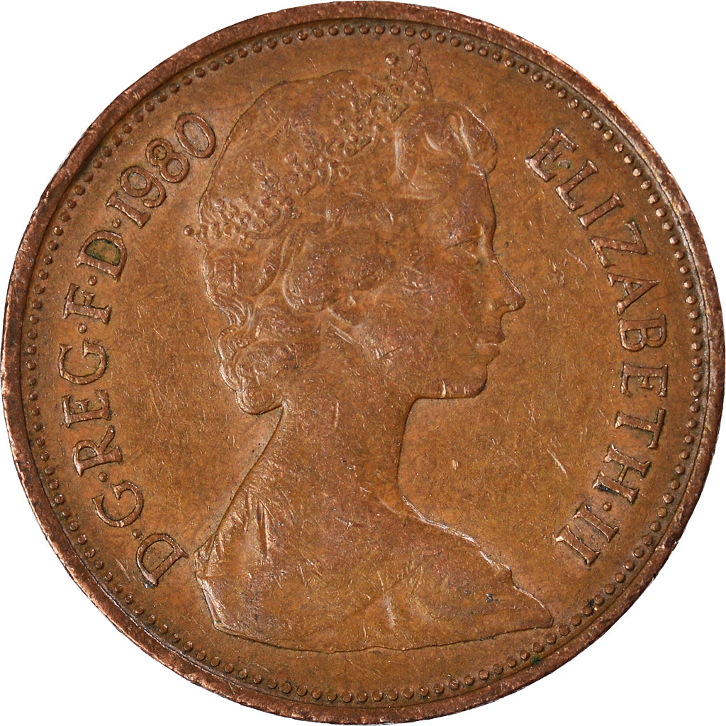 Münze, Großbritannien, 2 New Pence, 1980