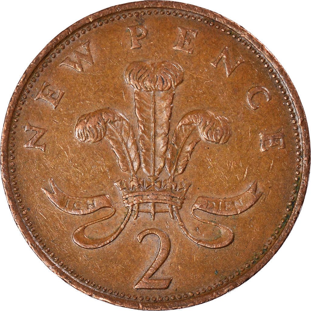 Münze, Großbritannien, 2 New Pence, 1980