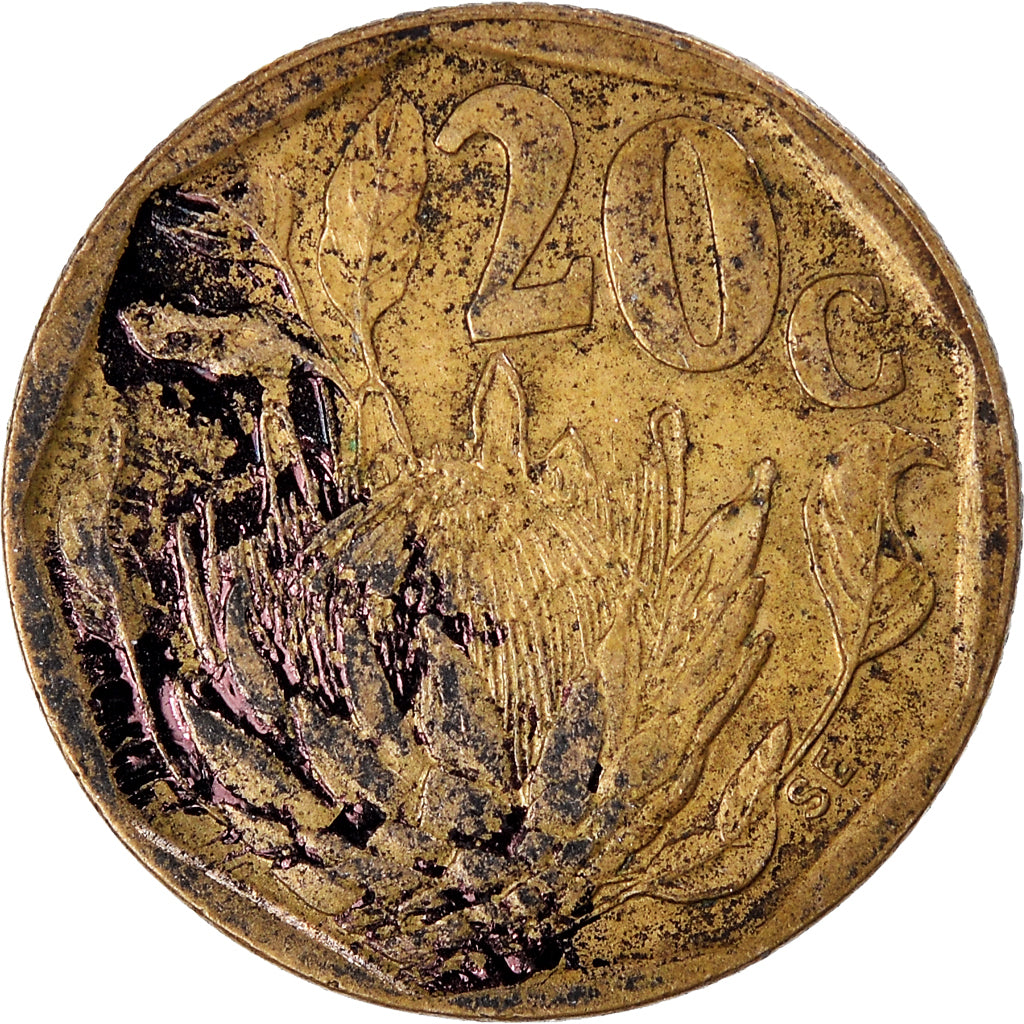 Moeda, África do Sul, 20 Cents, 1994