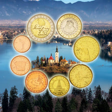 Eslovenia, 1 Cent to 2 Euro, 2007, FDC, Sin información