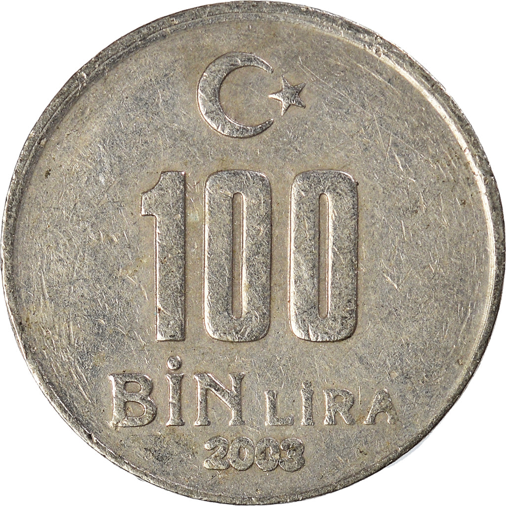 Moneta, Turchia, 100000 Lira, 100 Bin Lira, 2003