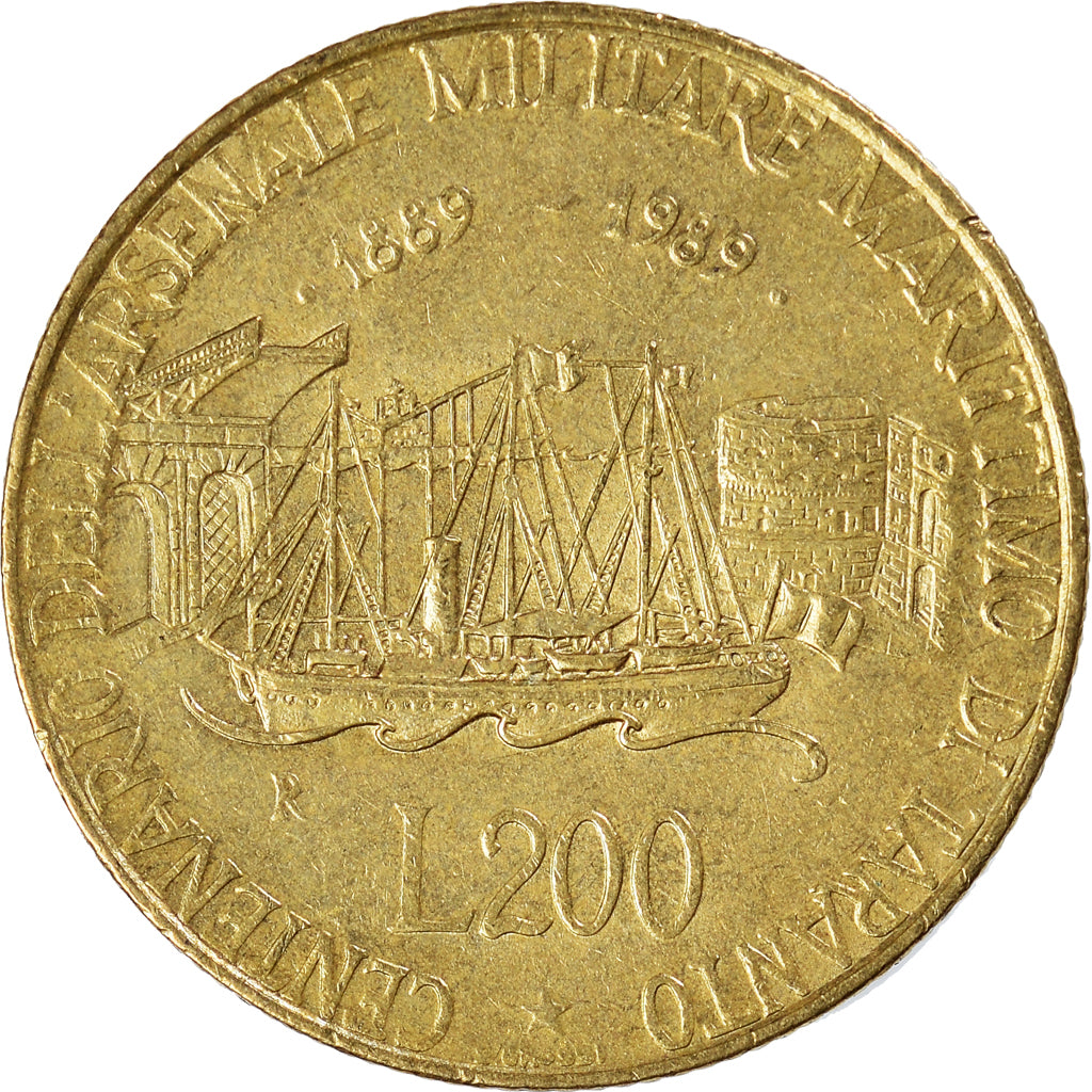 Monnaie, Italie, 200 Lire, 1989