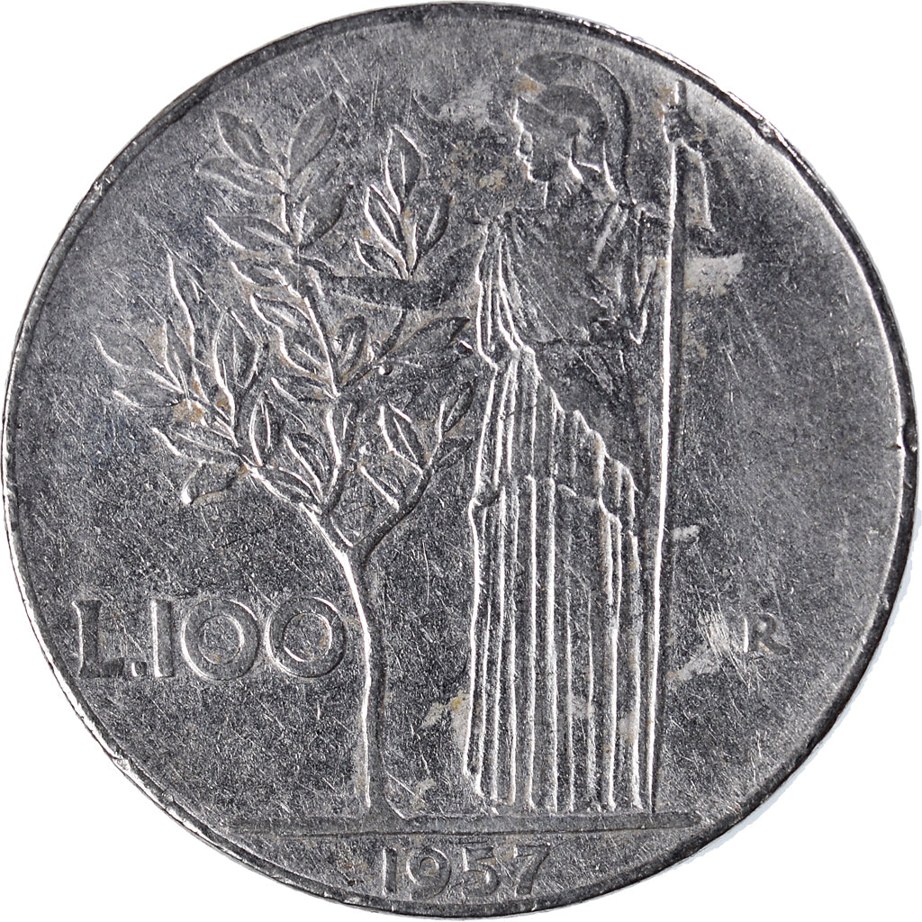 Moneda, Italia, 100 Lire, 1957