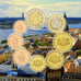 Latvia, 1 Cent to 2 Euro, 2014, MS(65-70)